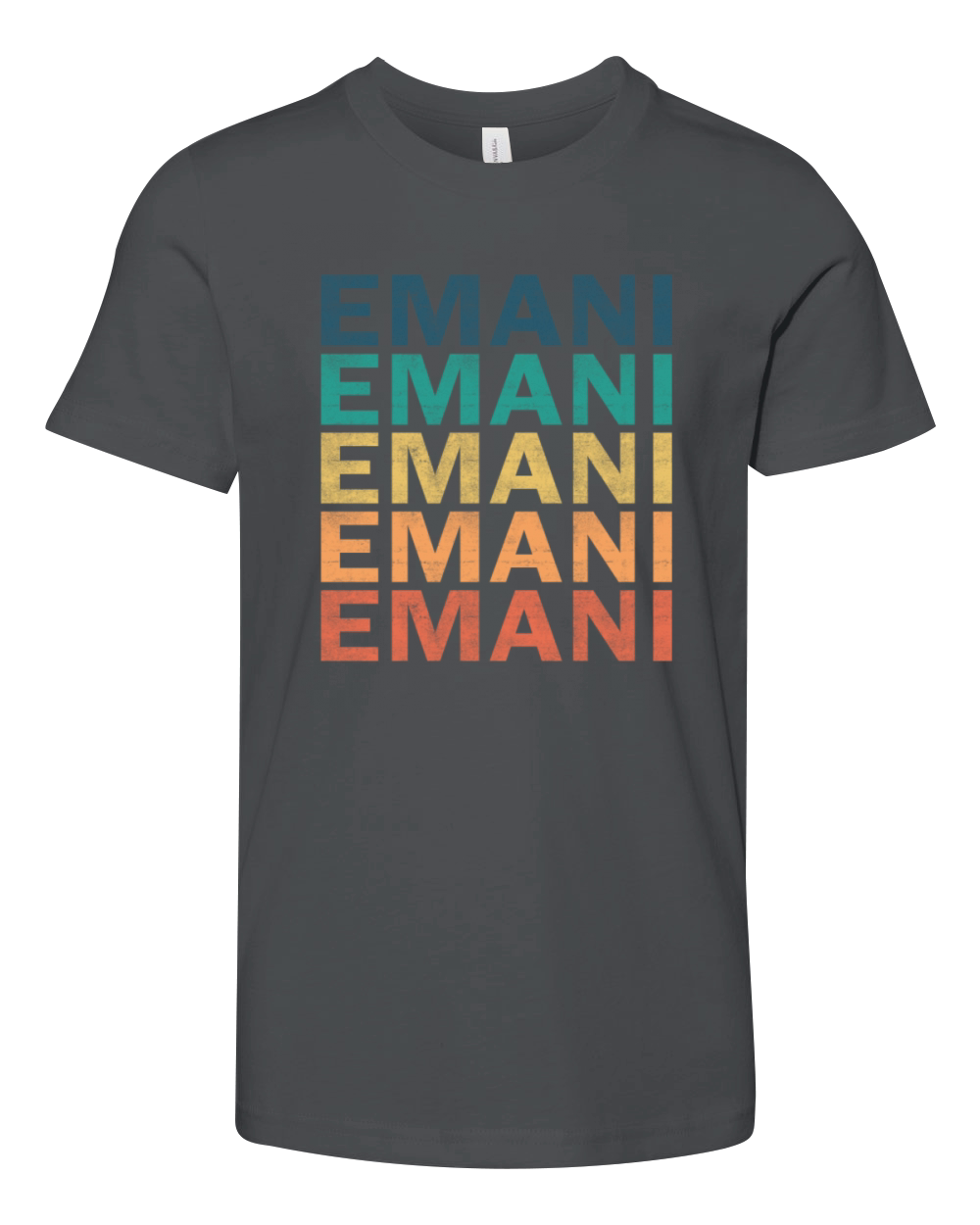 Emani Name T Shirt - Emani Vintage Retro Name Gift Youth Unisex Jersey Tee