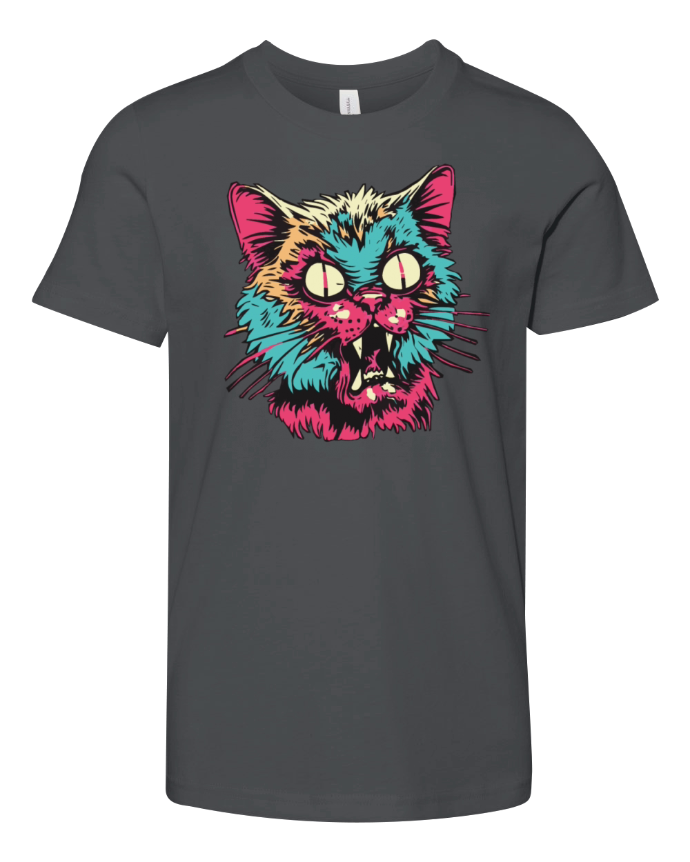 Horror Scary Zombie cat Youth Unisex Jersey Tee