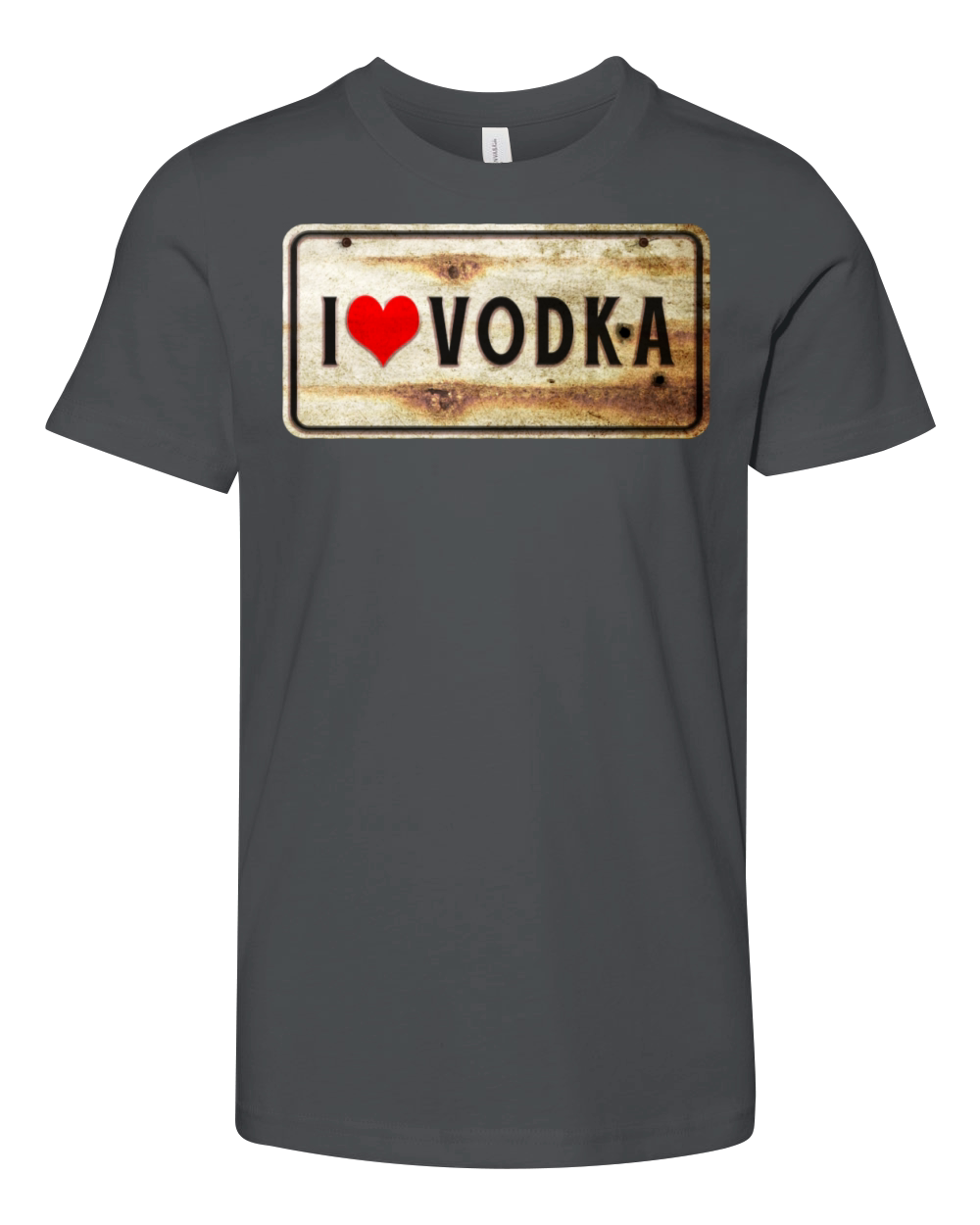 I love vodka vintage sign Youth Unisex Jersey Tee