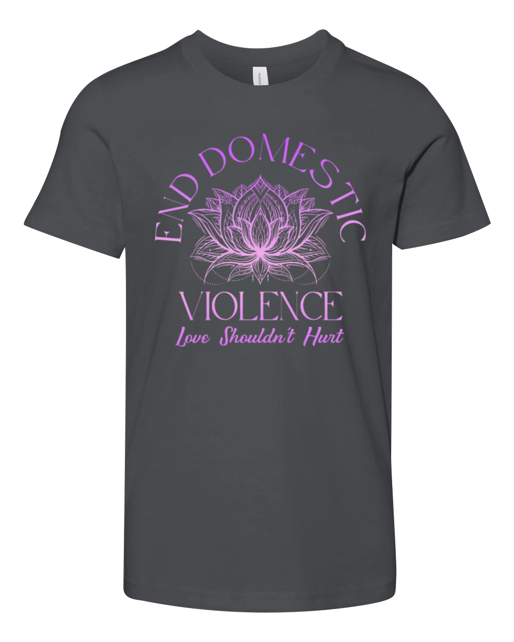 Love Shouldnt Hurt End Domestic Violence Youth Unisex Jersey Tee
