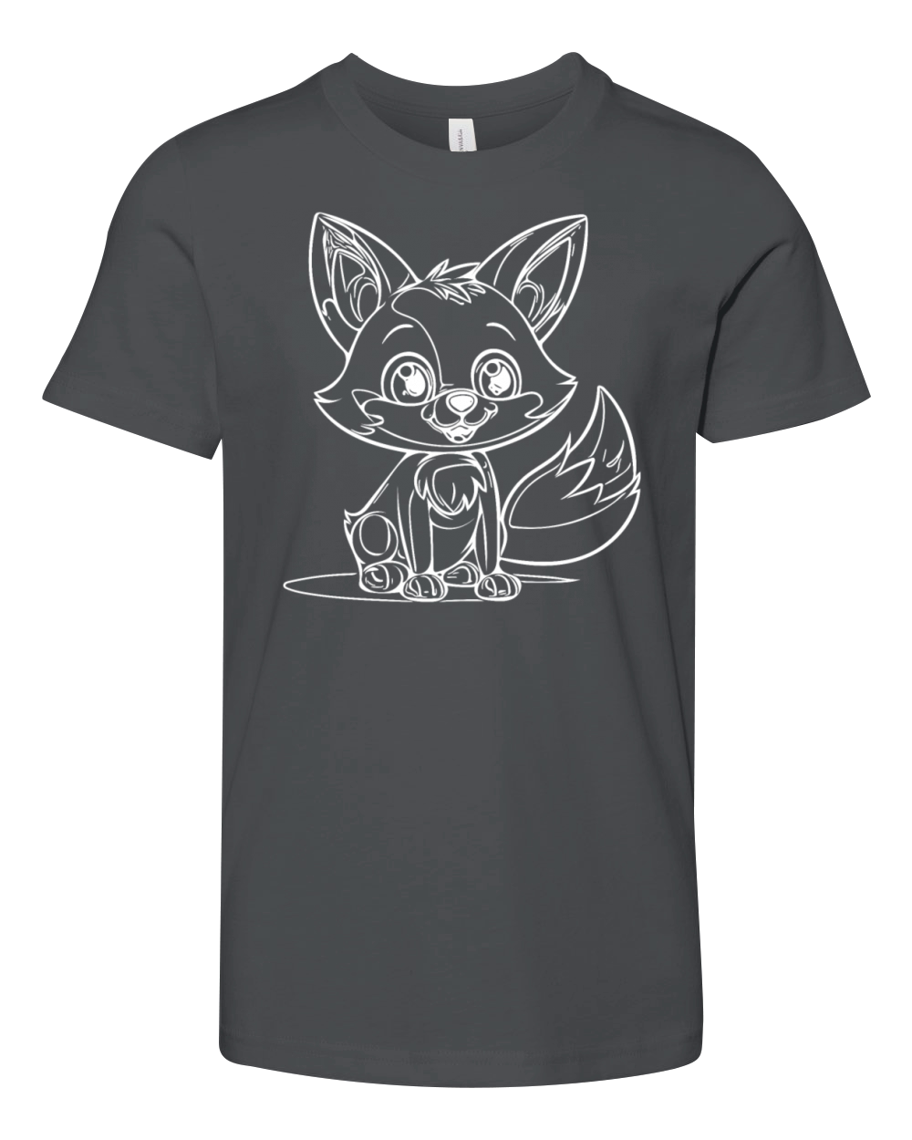 Sweet Little Children Fox Portrait Youth Unisex Jersey Tee