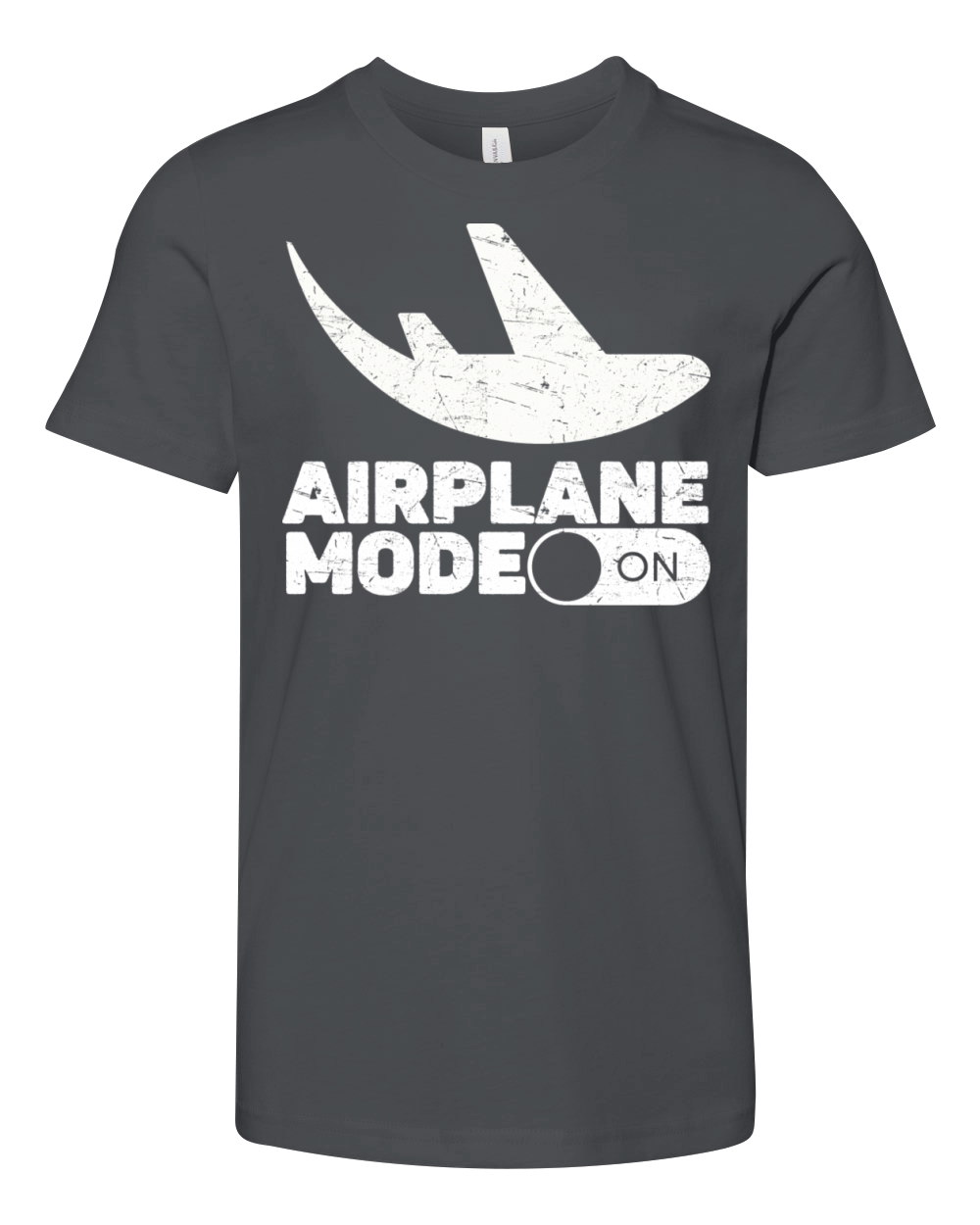 Vintage Airplane Mode On Youth Unisex Jersey Tee