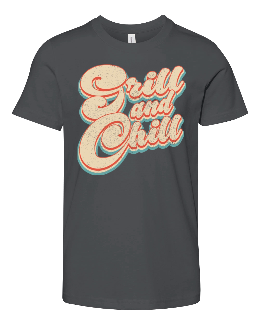 Vintage Classic Grill and Chill Patriotic 4th of J Youth Unisex Jersey Tee