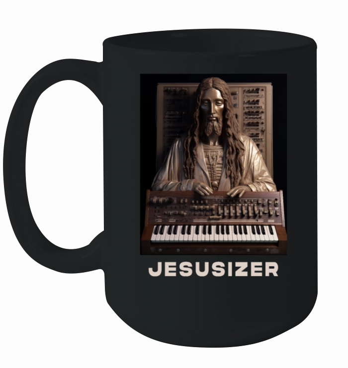 Jesusizer Vintage Jesus Synthesizer Analog Synth Ceramic Mug