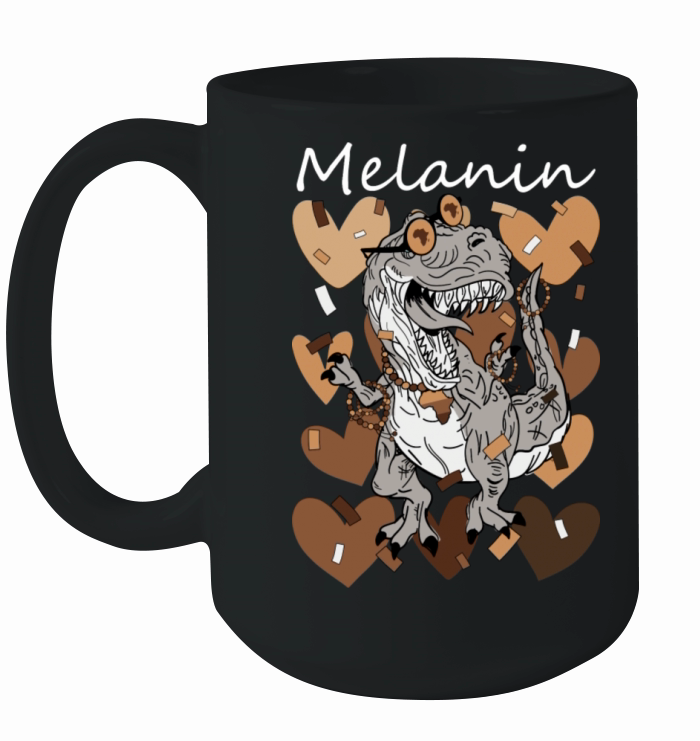 Melanin Dinosaur Black History Month Melanin T Rex Ceramic Mug