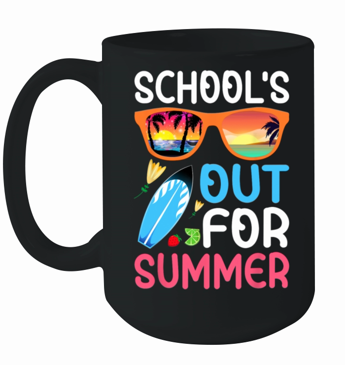 Retro Last Day of Schools Out For Summer Teacher Ceramic Mug