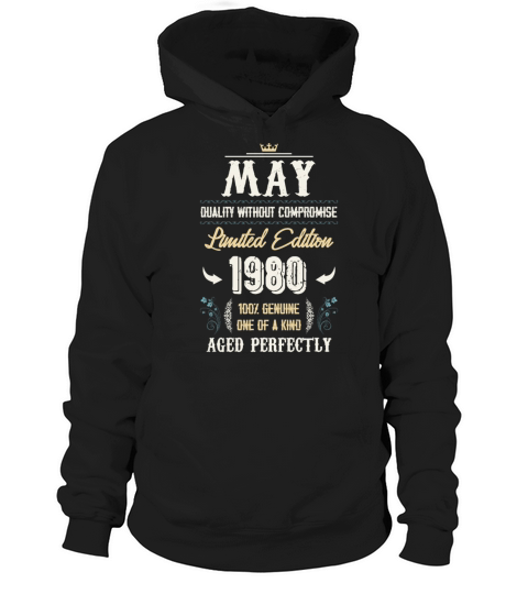 May 1980 Vintage Birthday Present Hoodie Unisex