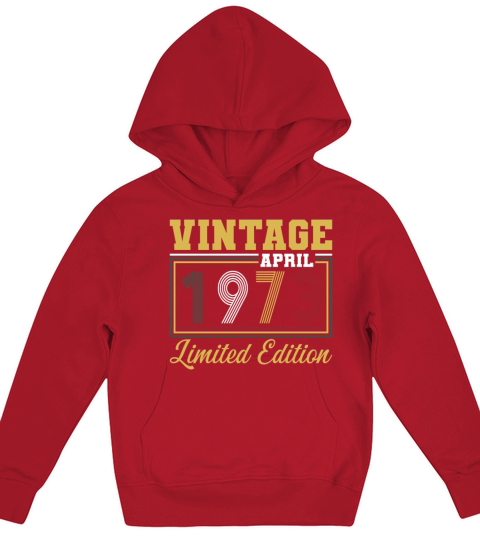 50th birthday vintage april 1973 born in 1973 Kids Hoodie