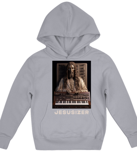 Jesusizer Vintage Jesus Synthesizer Analog Synth Kids Hoodie