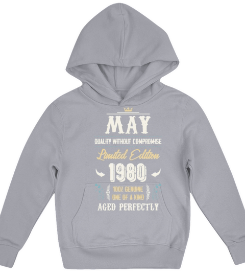 May 1980 Vintage Birthday Present Kids Hoodie