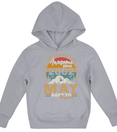 Vintage Born In May 2002 Birthday Gift Kids Hoodie