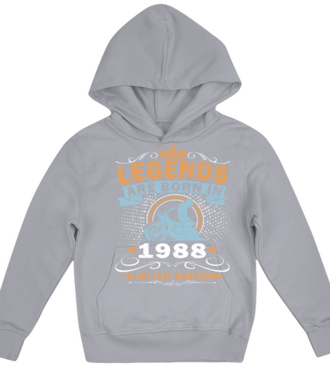 Vintage motorcycle 1988 retro birthday gift Kids Hoodie