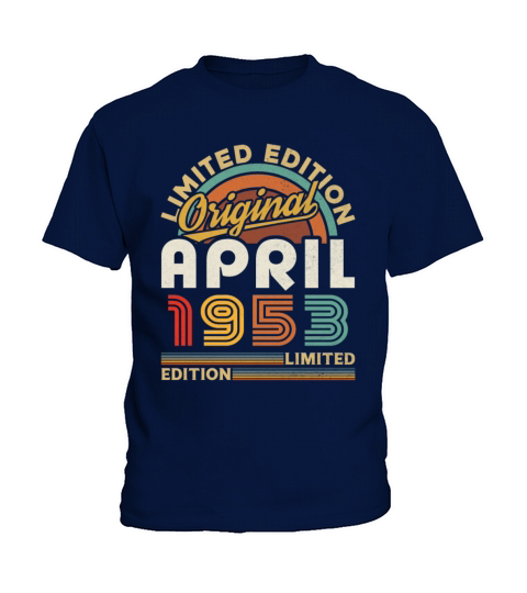1953 April Vintage Born in 1953 April Gift Kids T-Shirt