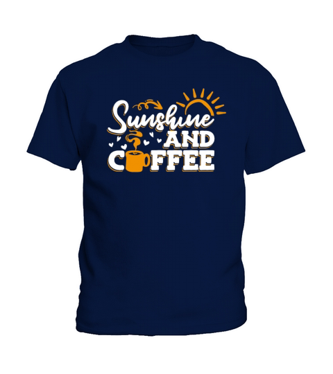 Sunshine And Coffee Queen Latte Art Barista Coffee Kids T-Shirt