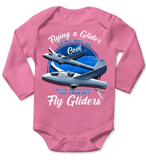 Fly a Glider Engineless Airplane Gliders with a co Long Sleeve Baby One-Piece