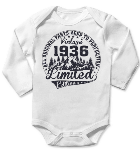VINTAGE 1936 Long Sleeve Baby One-Piece