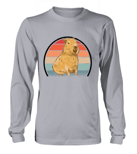 Capybara Retro Vintage Long sleeved Unisex