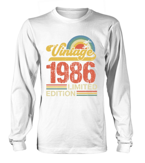 Retro Vintage 1986 Limited Edition Long sleeved Unisex