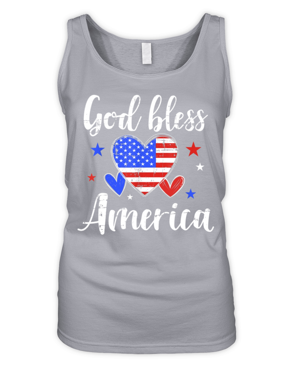 Vintage God Bless America 4th Of July Organic Women's Tank Top