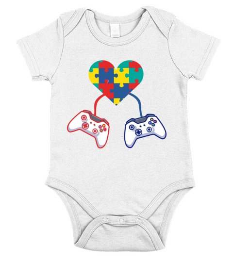 Autism Awareness Shirt For Video Game Lovers Short Sleeve Baby One-Piece