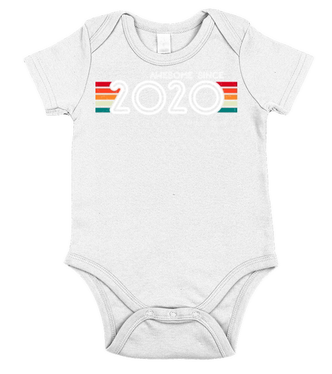 Awesome Since 2020 3rd Birthday Gifts 3 Years Old Short Sleeve Baby One-Piece