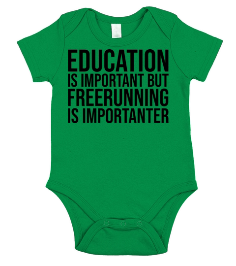 Freerunning Is Importanter Short Sleeve Baby One-Piece