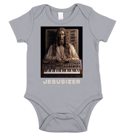 Jesusizer Vintage Jesus Synthesizer Analog Synth Short Sleeve Baby One-Piece