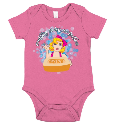 "Sudsy Perfection" Soap Maker Design Short Sleeve Baby One-Piece