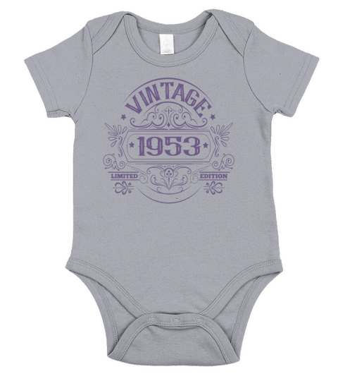 Vintage 1953 Birthday Sayings Short Sleeve Baby One-Piece
