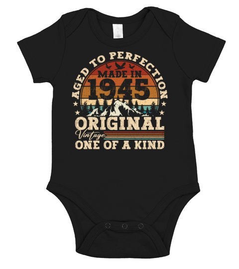 Vintage Birthday Gift Idea Original 1945 Short Sleeve Baby One-Piece