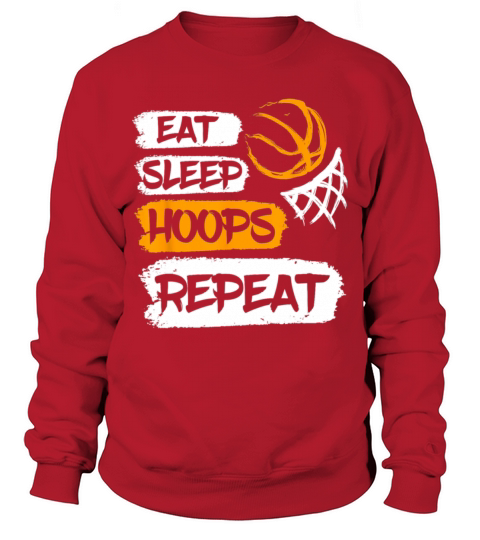 Eat Sleep Hoops Repeat Vintage Basketball Sweatshirt Unisex