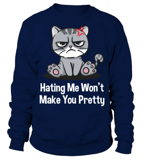Hating Me Wont Make You Pretty Funny Sarcastic Hum Sweatshirt Unisex