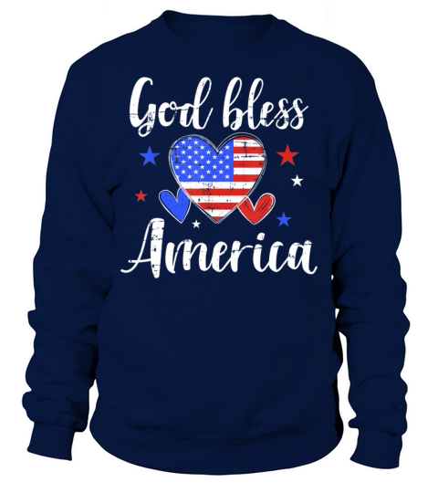 Vintage God Bless America 4th Of July Sweatshirt Unisex