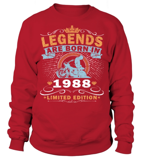 Vintage motorcycle 1988 retro birthday gift Sweatshirt Unisex