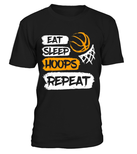 Eat Sleep Hoops Repeat Vintage Basketball T-Shirt Unisex