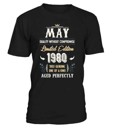 May 1980 Vintage Birthday Present T-Shirt Unisex