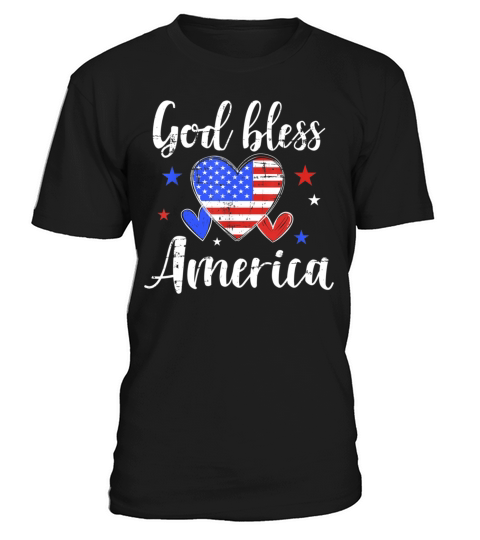 Vintage God Bless America 4th Of July T-Shirt Unisex