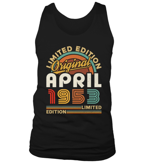 1953 April Vintage Born in 1953 April Gift Tank Top Unisex