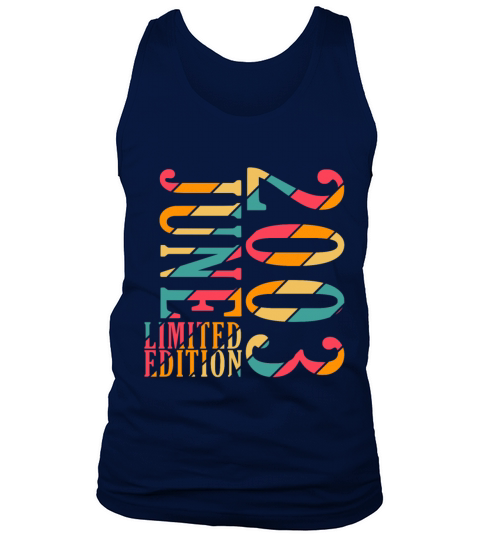 20th Birthday Vintage June 2003 Vintage 2003 Tank Top Unisex