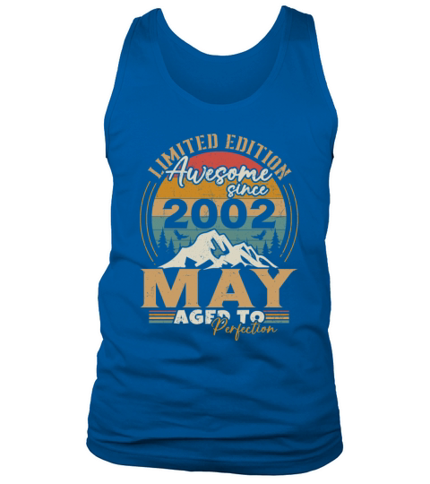 Vintage Born In May 2002 Birthday Gift Tank Top Unisex