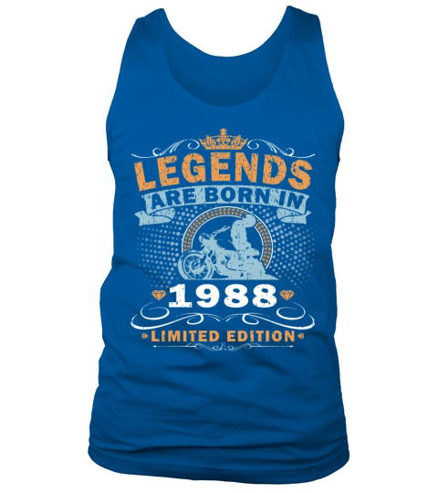 Vintage motorcycle 1988 retro birthday gift Tank Top Unisex