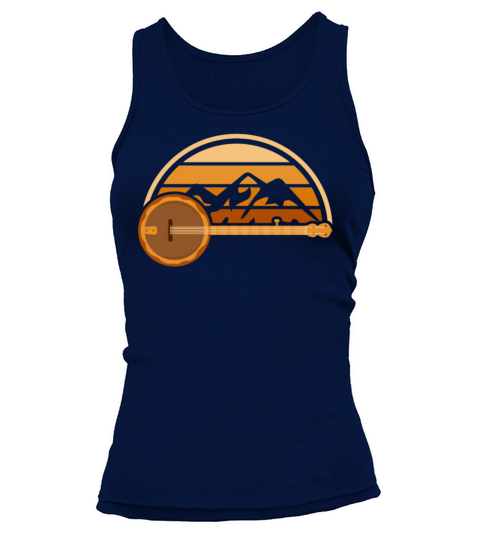 Vintage Banjo Player Country Music Bluegrass Music Tank top Woman