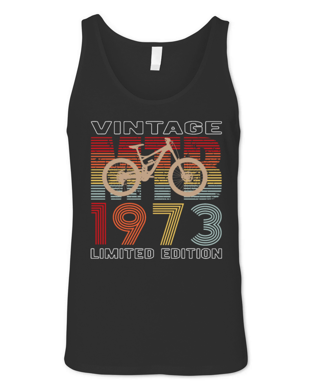 50 Birthday 1973 Vintage Retro Bicycle Cyclist Unisex Jersey Tank