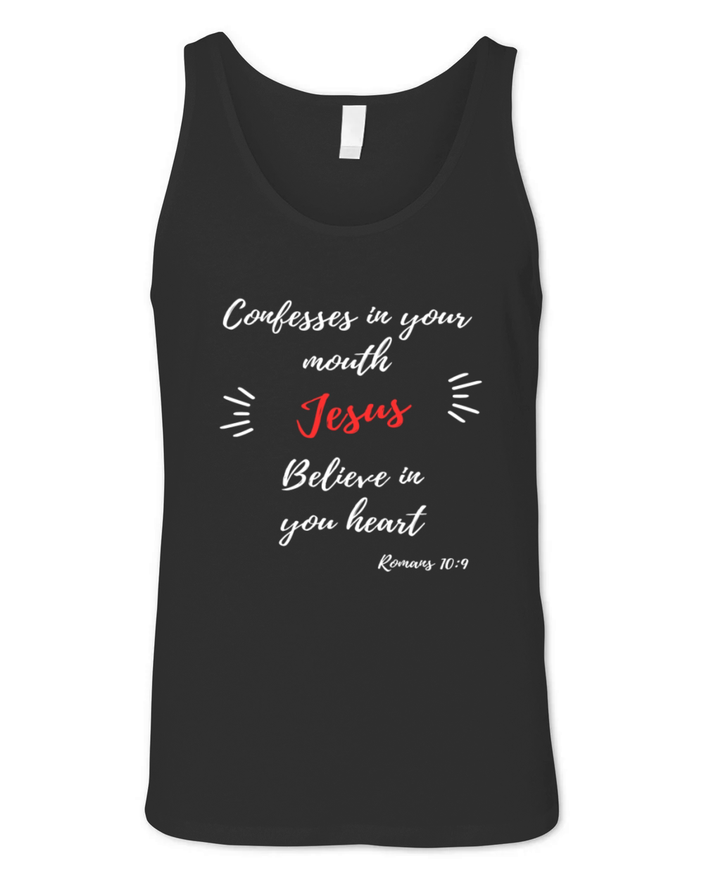 Confess Jesus bible verse Unisex Jersey Tank