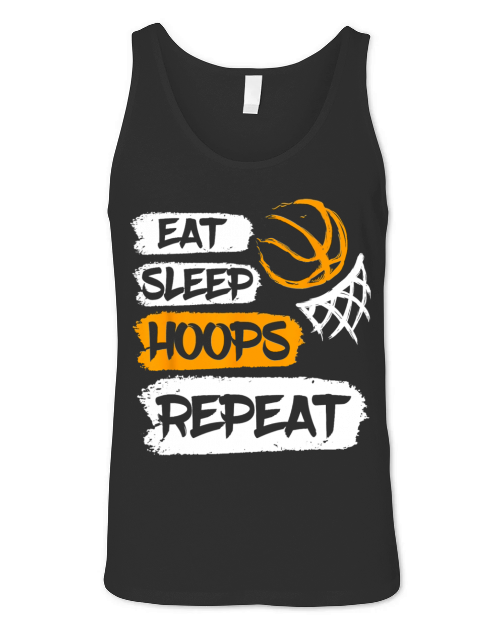 Eat Sleep Hoops Repeat Vintage Basketball Unisex Jersey Tank