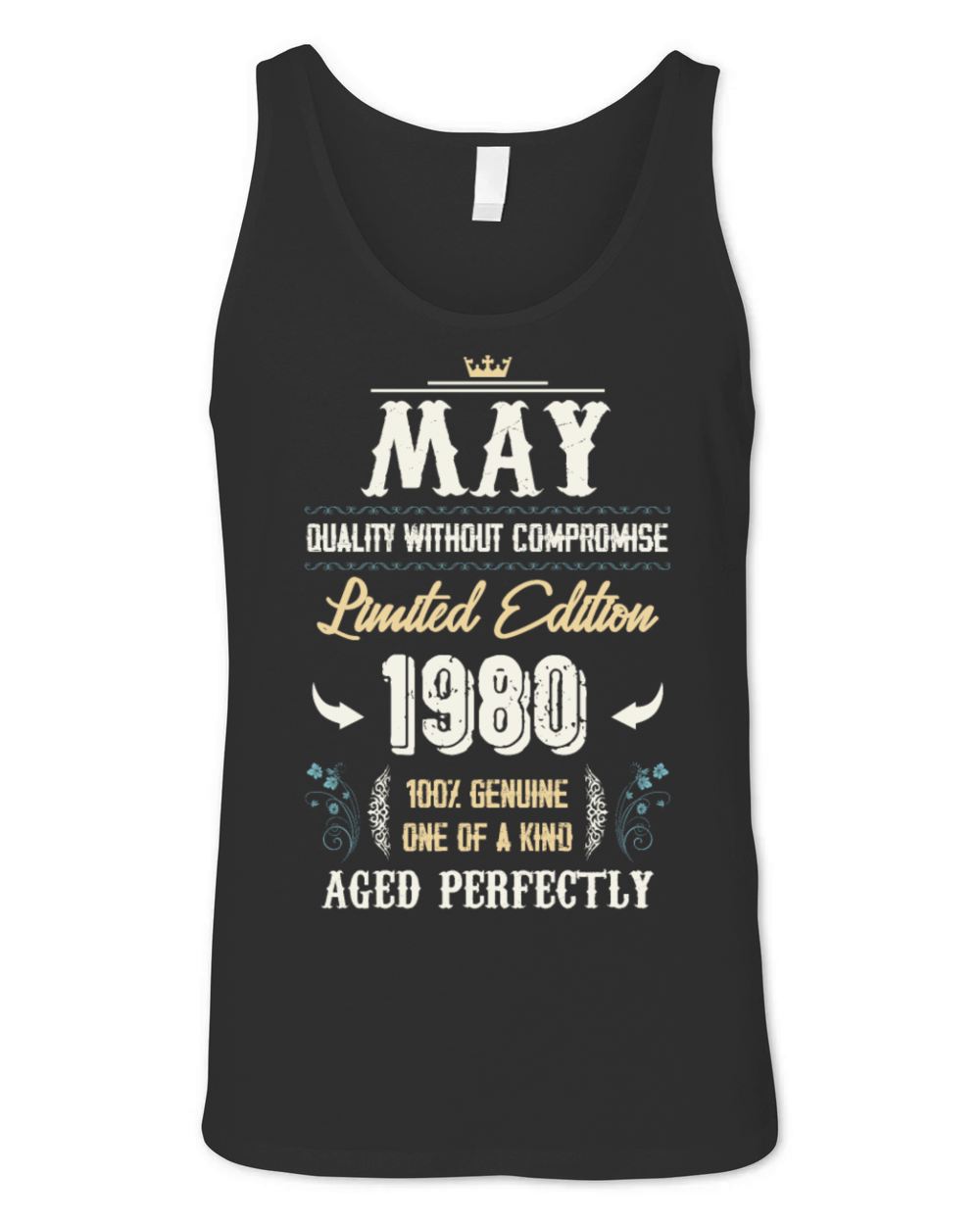 May 1980 Vintage Birthday Present Unisex Jersey Tank