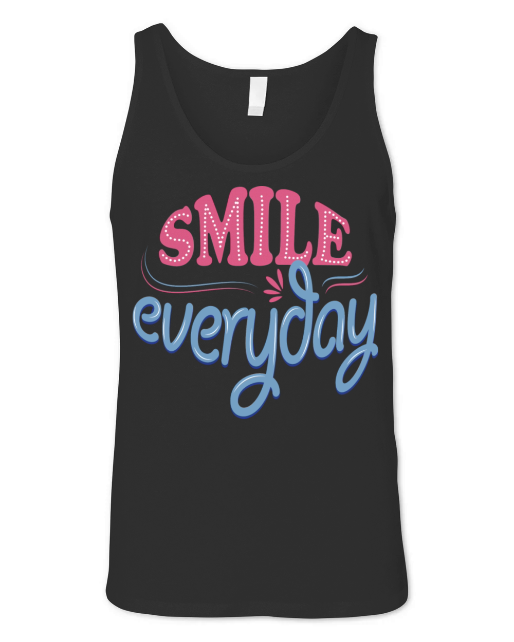 Smile Everyday Inspirational Quote Unisex Jersey Tank