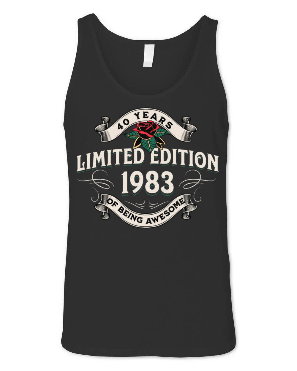 Vintage 1983 40 Years Being Awesome 40th Birthday Unisex Jersey Tank
