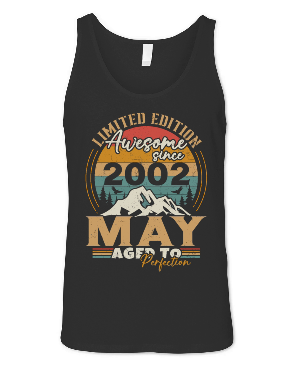Vintage Born In May 2002 Birthday Gift Unisex Jersey Tank