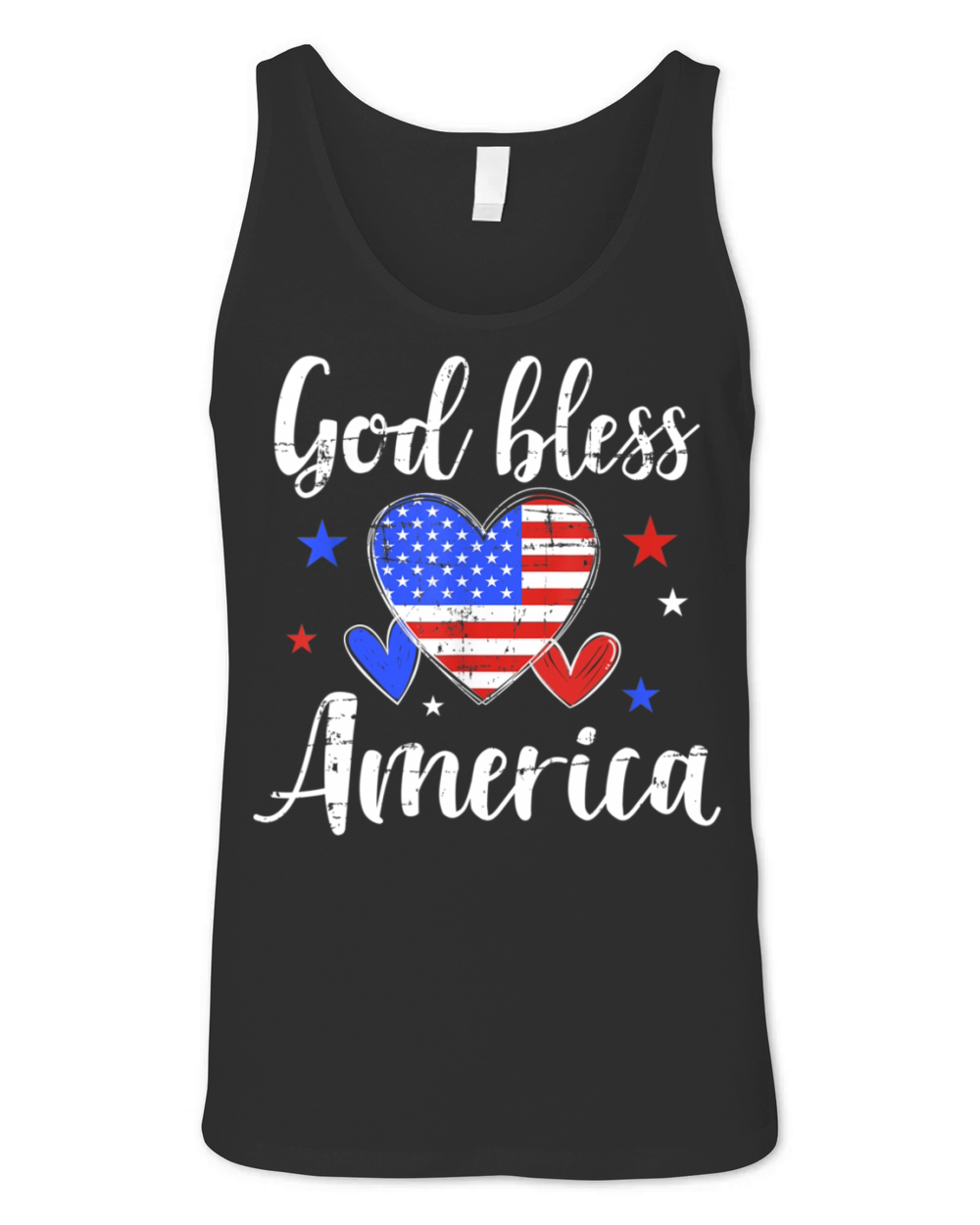Vintage God Bless America 4th Of July Unisex Jersey Tank
